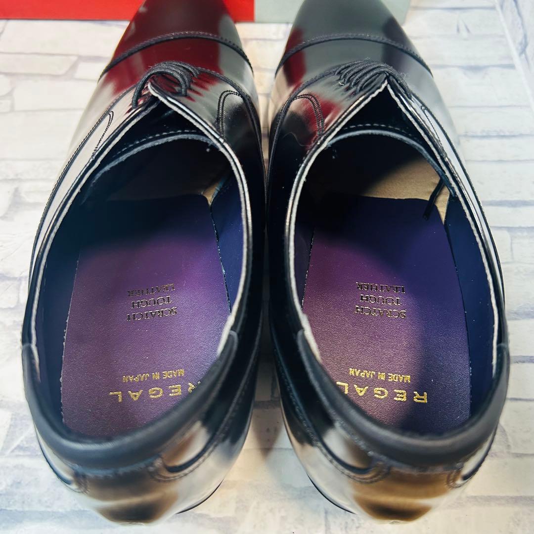 【新品】REGAL リーガル 31TR 内羽根 ストレートチップ 黒 25.5㎝