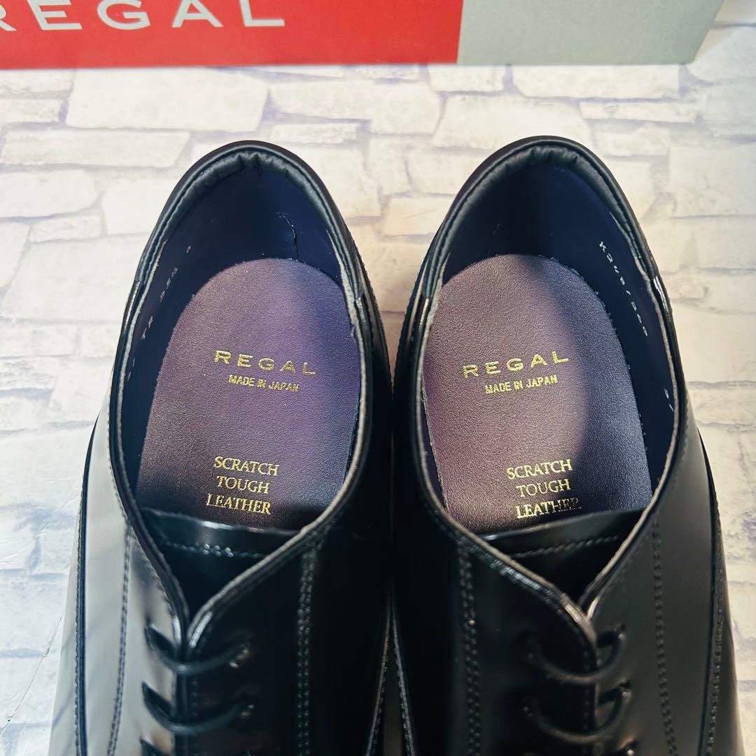 【新品】REGAL リーガル 31TR 内羽根 ストレートチップ 黒 25.5㎝