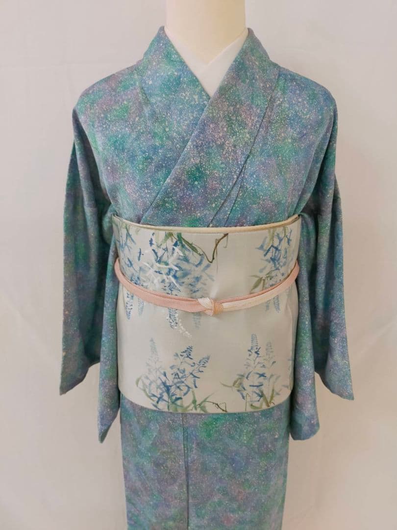 お見分け済　美品　正絹単衣　小紋単品