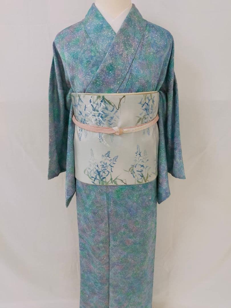 お見分け済　美品　正絹単衣　小紋単品