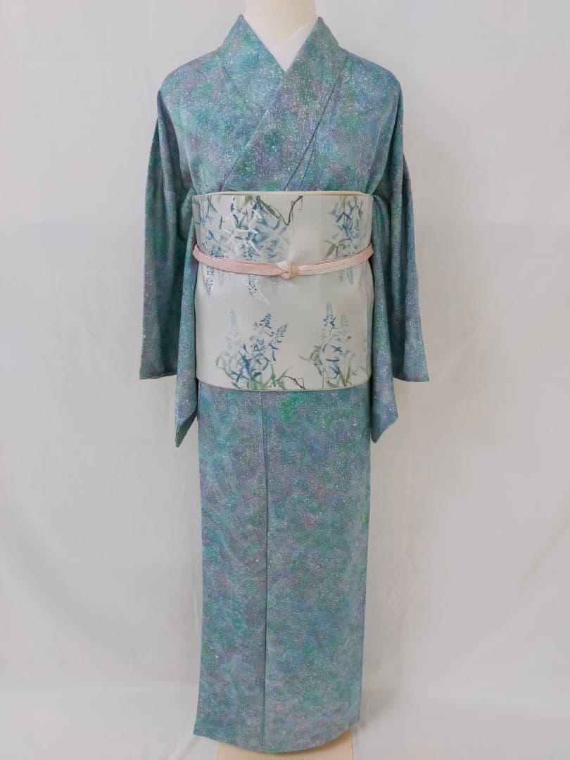 お見分け済　美品　正絹単衣　小紋単品