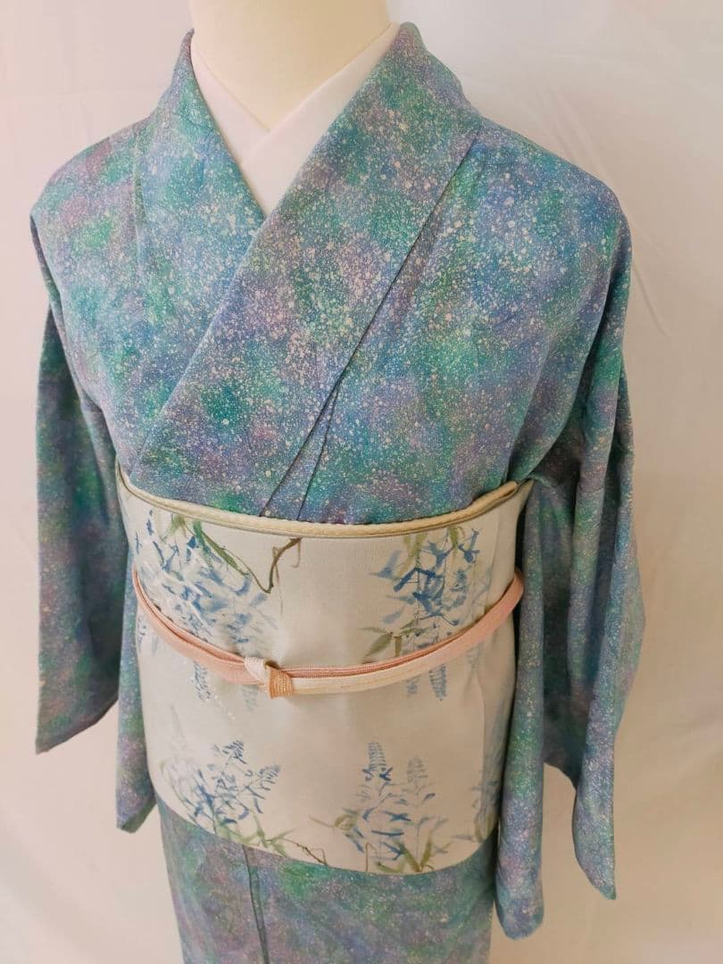 お見分け済　美品　正絹単衣　小紋単品