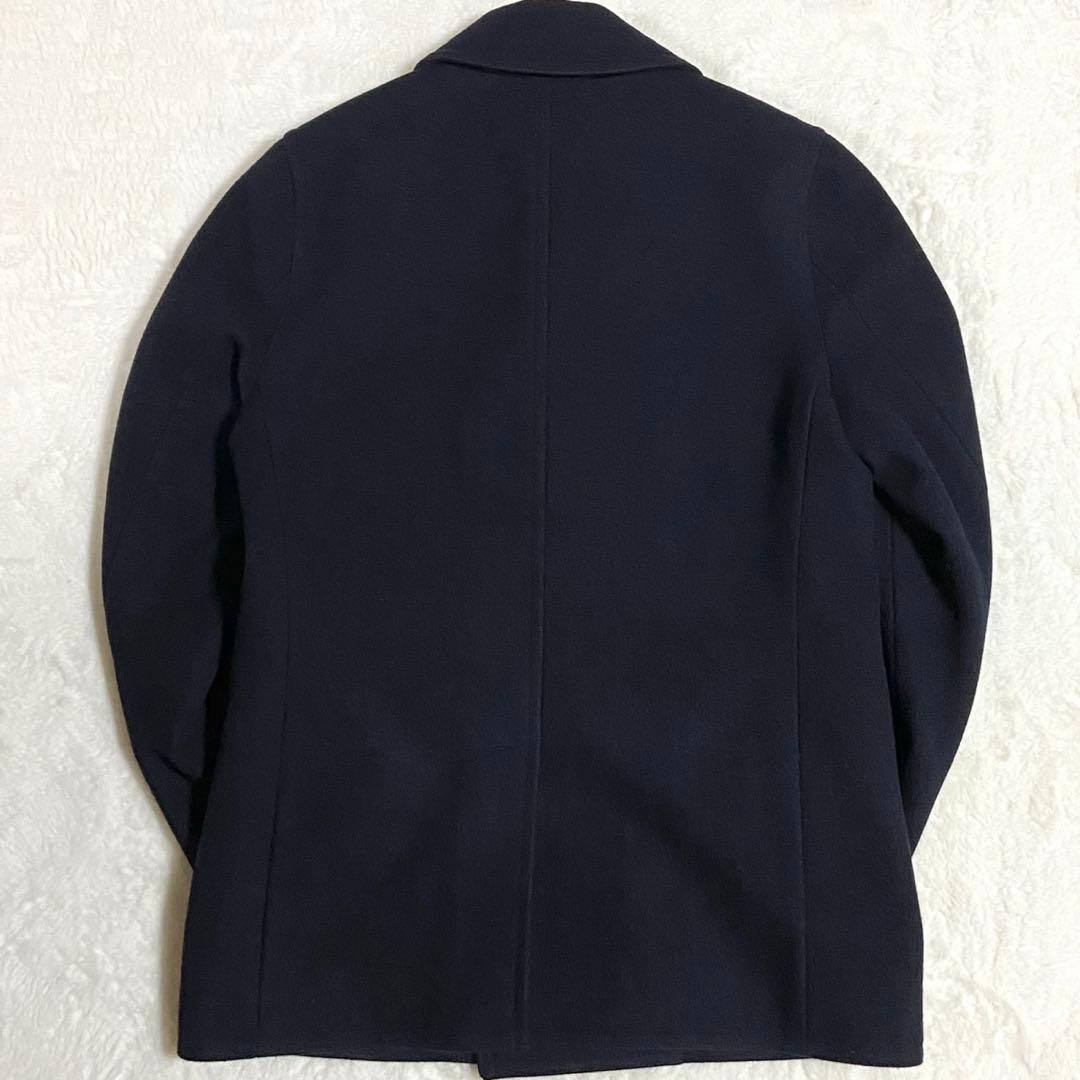 【美品】ブルックスブラザーズ Pコート チェック L相当 ブラック メンズ