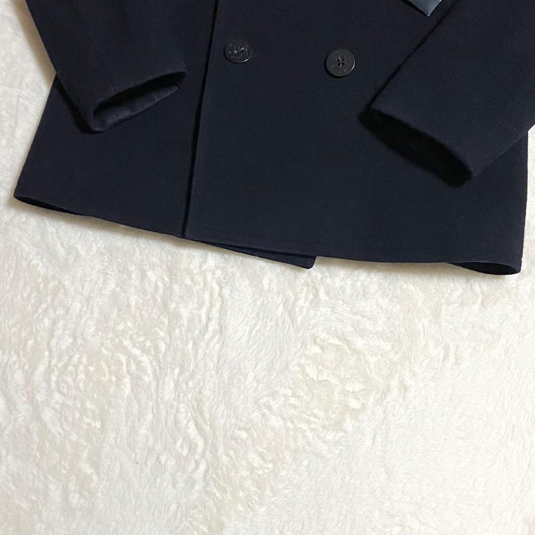 【美品】ブルックスブラザーズ Pコート チェック L相当 ブラック メンズ