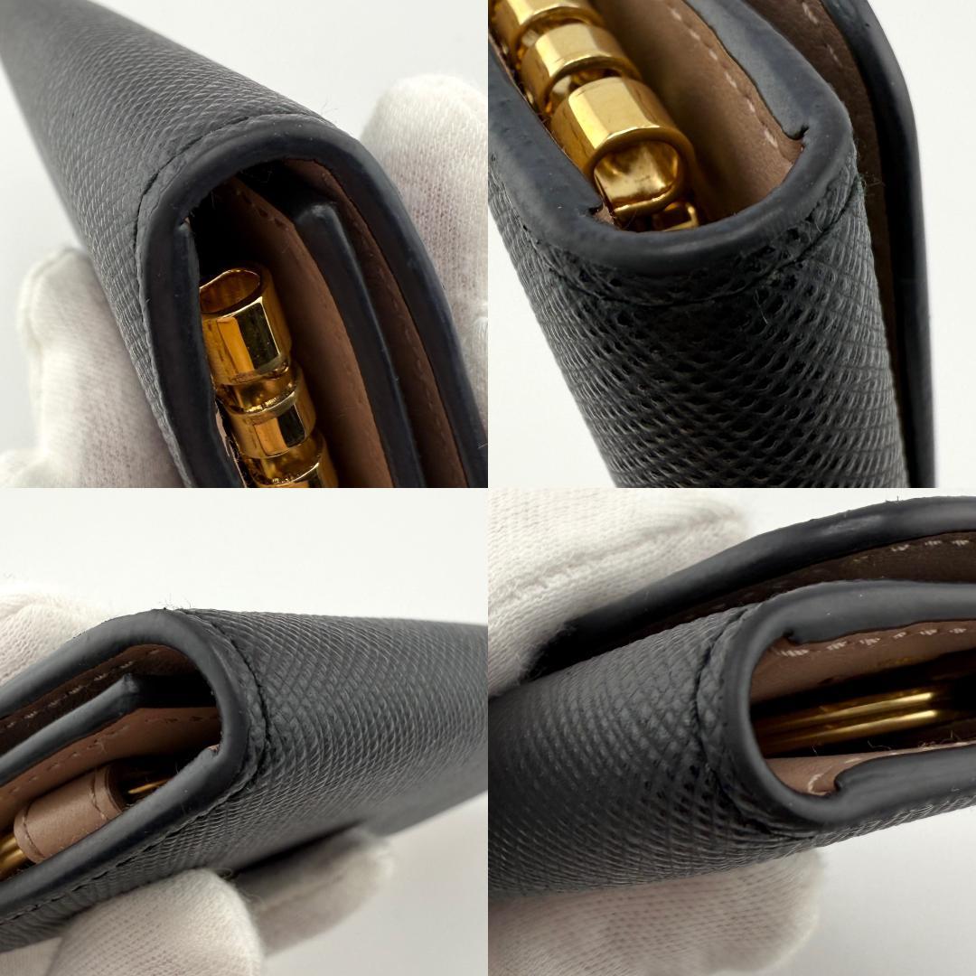 ✨希少✨ PRADA プラダ ４連 キーケース リボン レディース　レザー