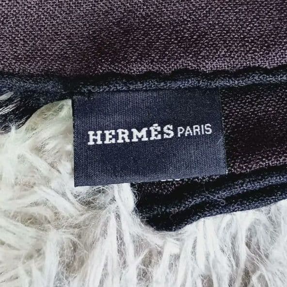 ​美品✨エルメス✨英国製 カシミヤシルク マフラー 馬 狩猟柄 186cm