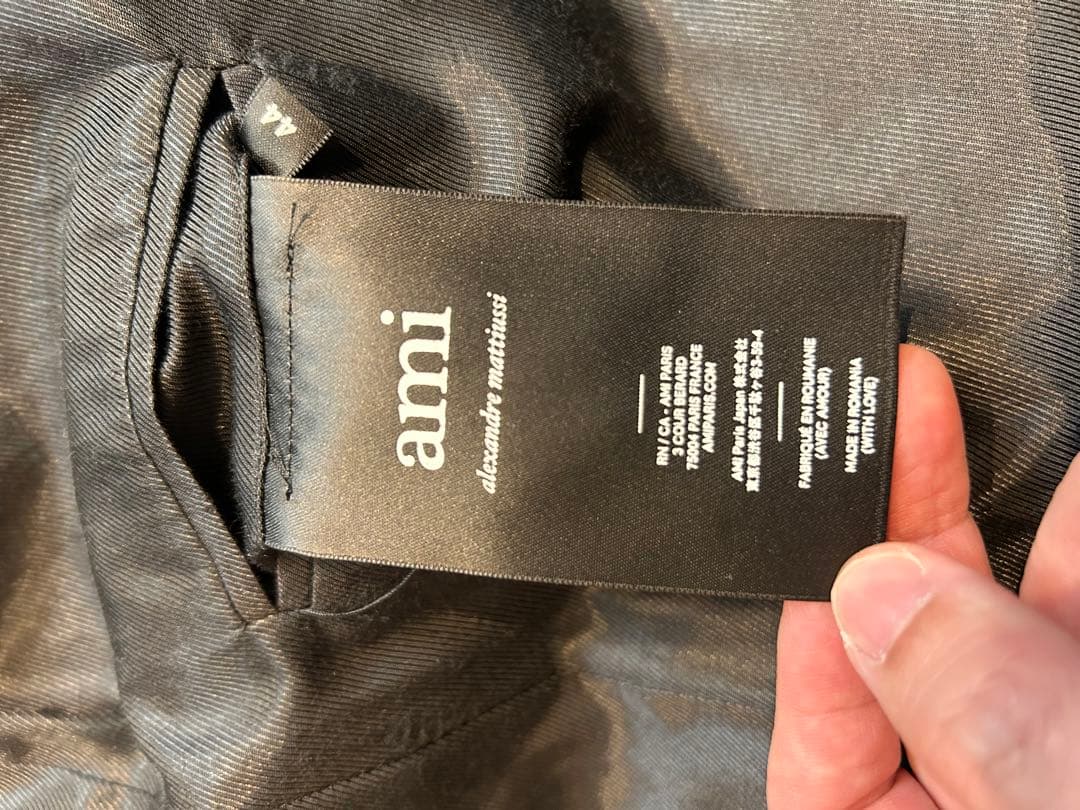 売り切り　ami paris チェスターコート　紺44