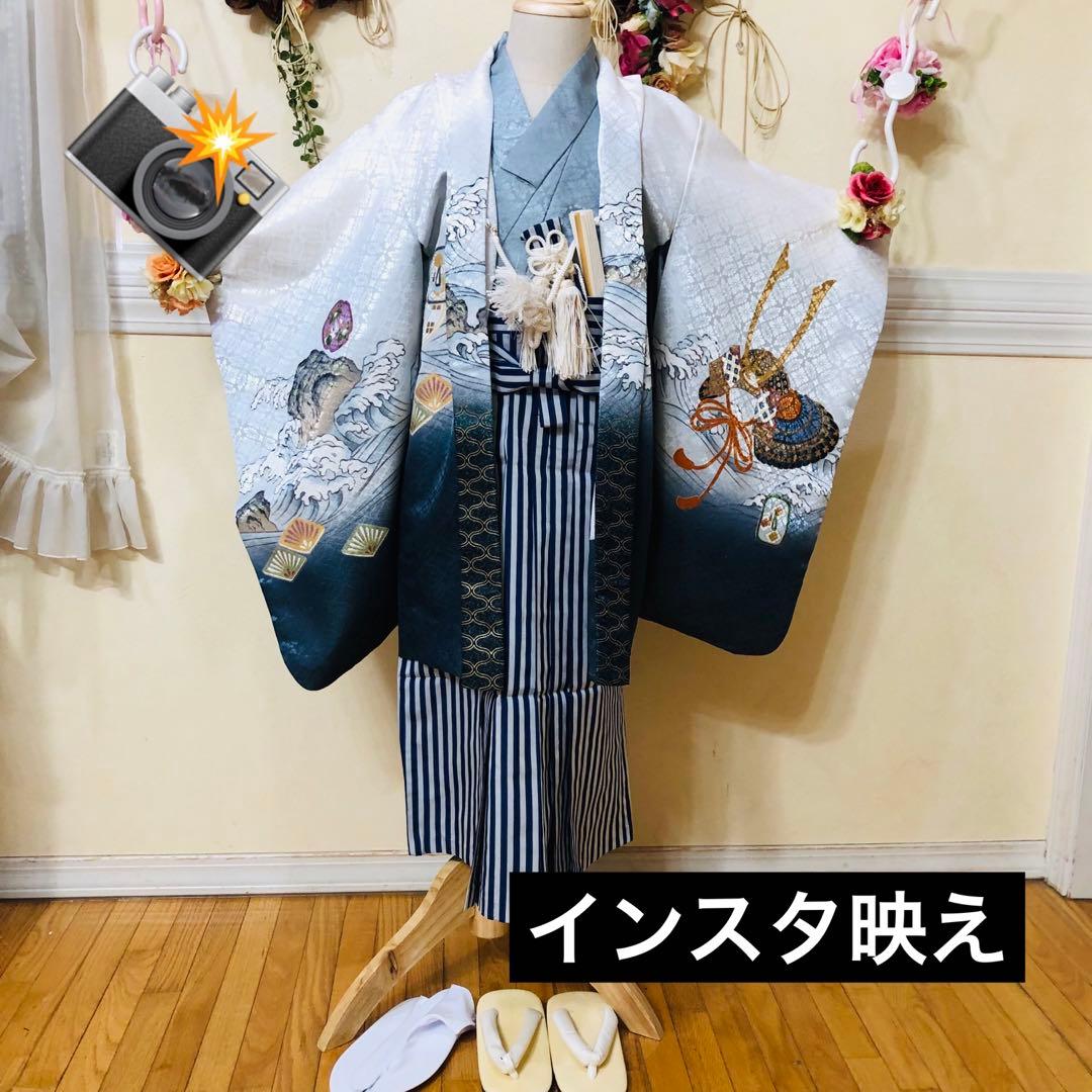 七五三五歳‼️完全️フルセット美品❤️大谷選手柄兜豪華❤️金彩煌びやか 全部ついてる