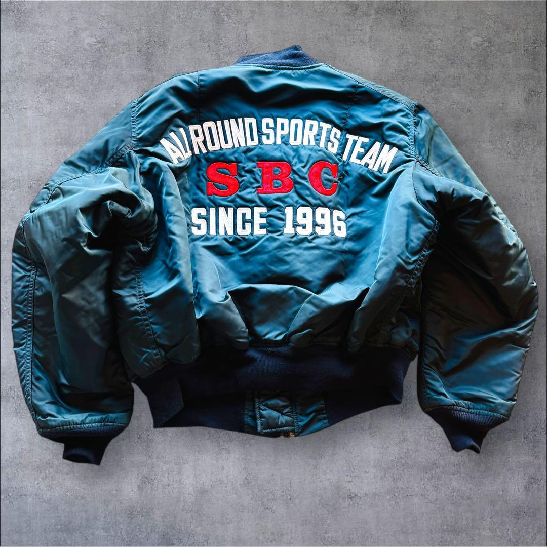 サイズXL ワッペン付 90's希少ヴィンテージ アルファMA-1 米国製