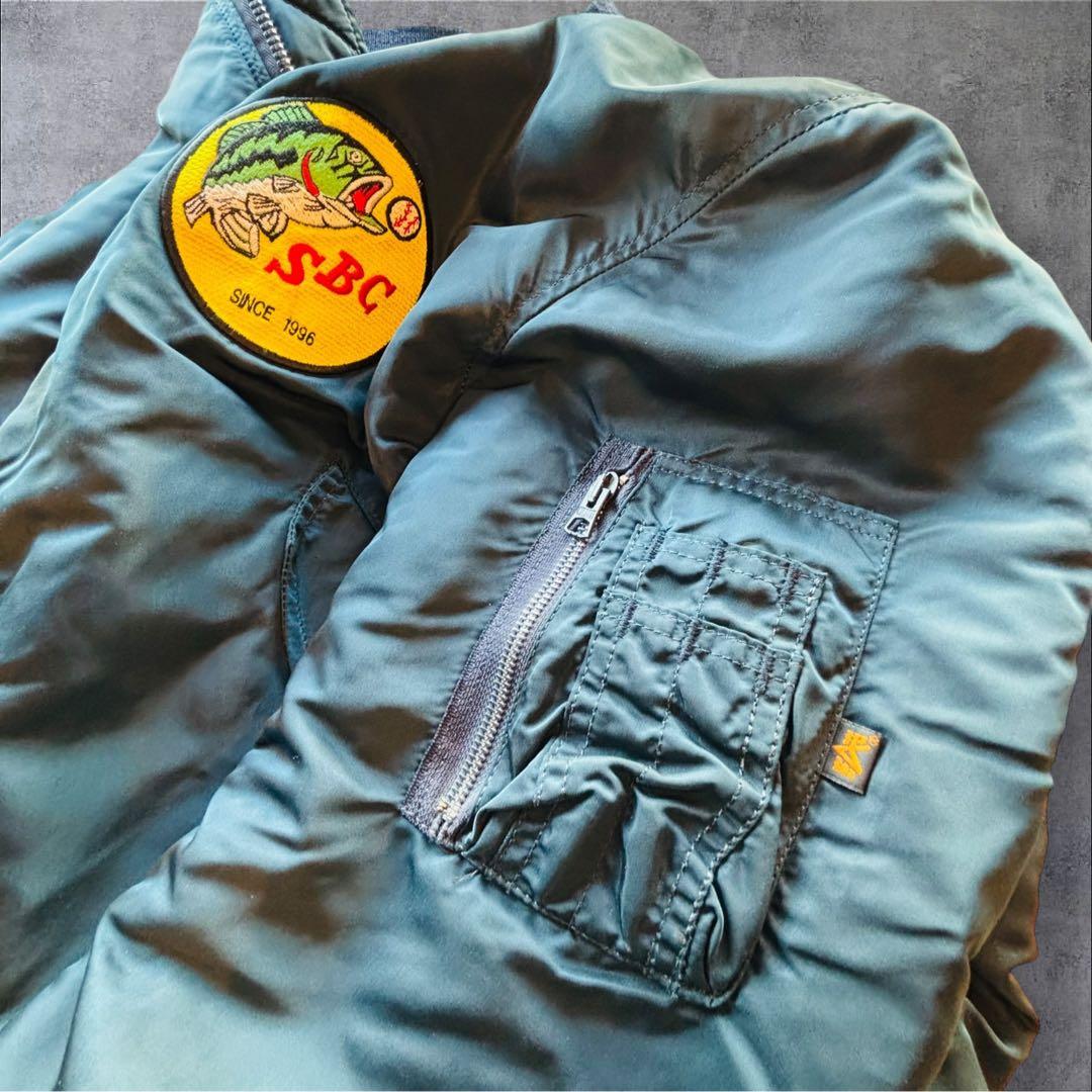 サイズXL ワッペン付 90's希少ヴィンテージ アルファMA-1 米国製