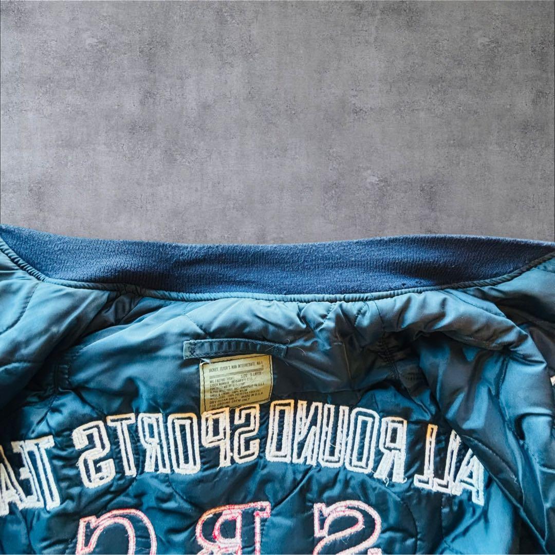 サイズXL ワッペン付 90's希少ヴィンテージ アルファMA-1 米国製