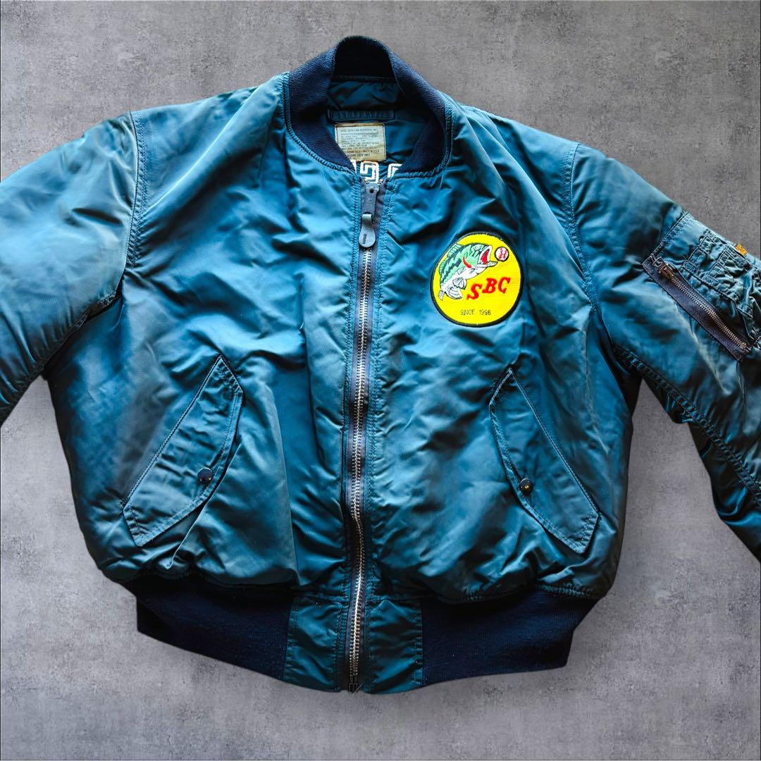 サイズXL ワッペン付 90's希少ヴィンテージ アルファMA-1 米国製