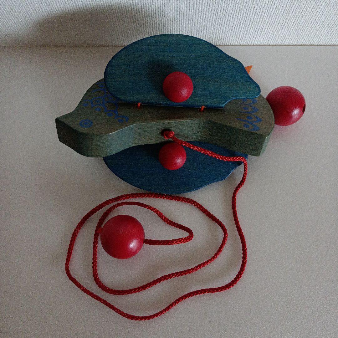 モビール 木製 鳥(赤ボール) ドイツ製 ブライトシュベルツ社 希少品