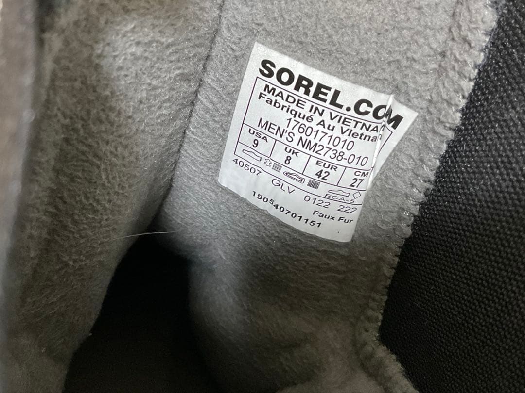 SOREL バクストン プルオンブーツ ウォータープルーフ Black 27.0