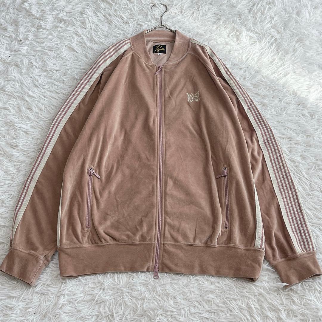 美品 ニードルズ 23SS ベロアトラックジャケット 刺繍ロゴ パピヨン レア