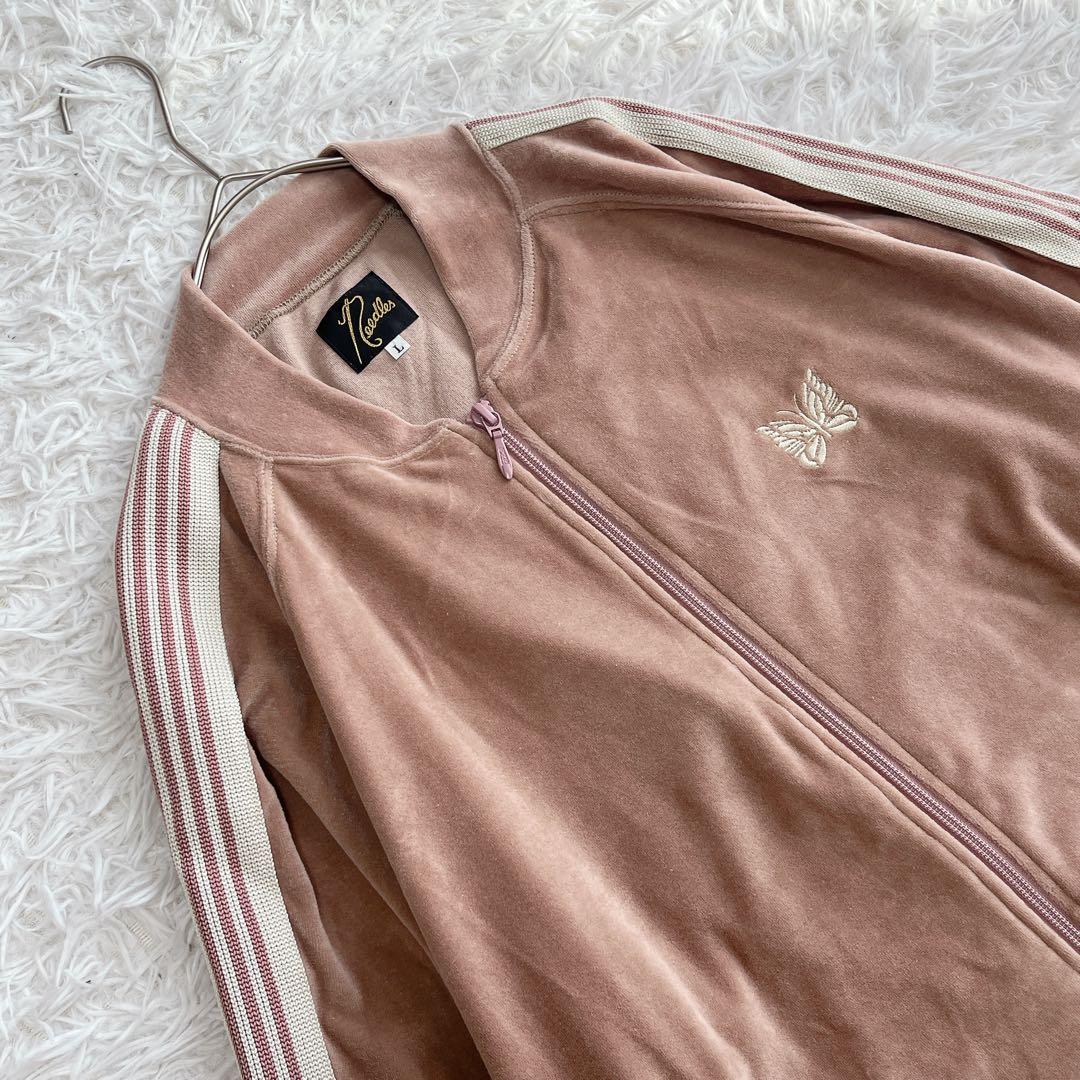 美品 ニードルズ 23SS ベロアトラックジャケット 刺繍ロゴ パピヨン レア