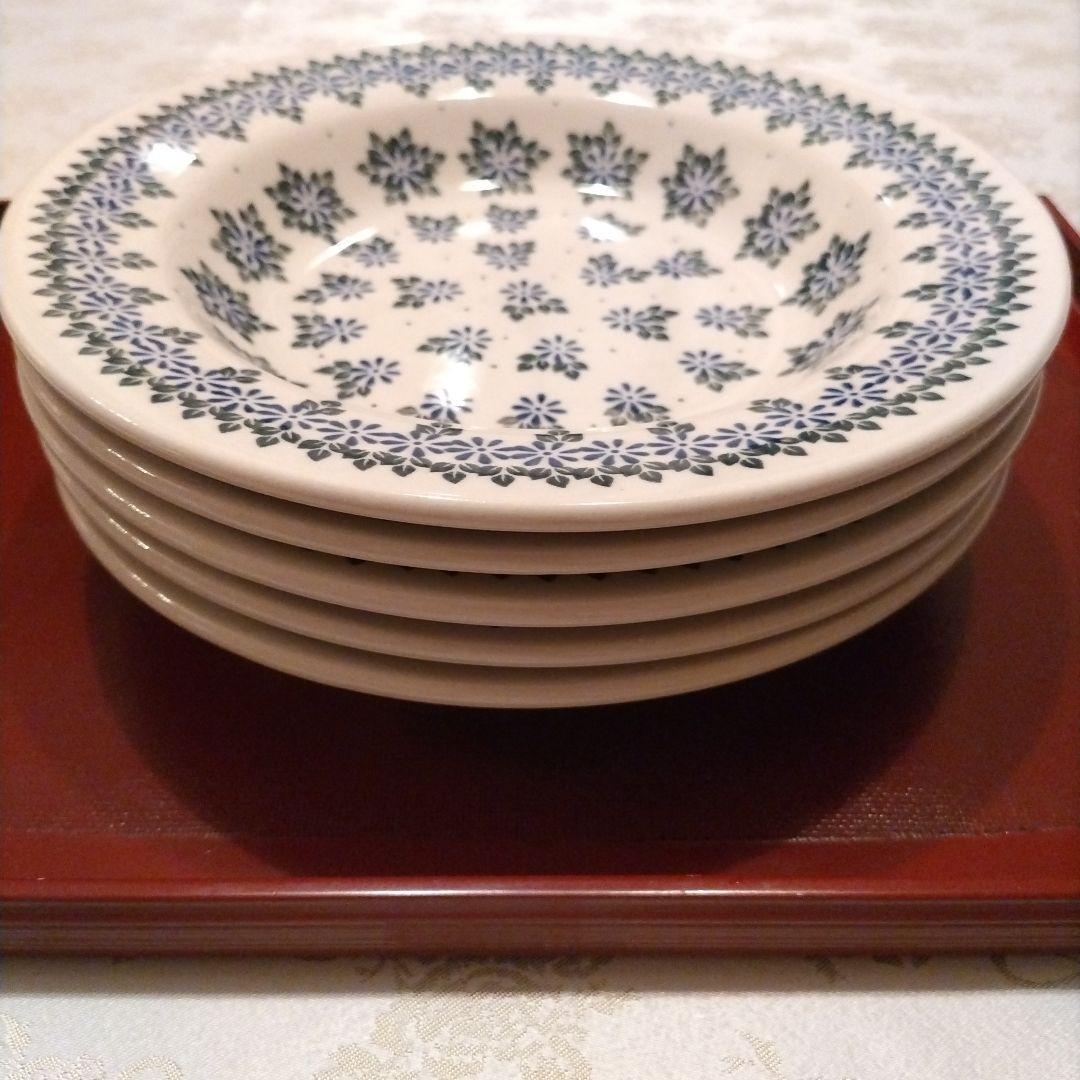 ポーリッシュポタリー 大皿5枚セット 直径約24cm