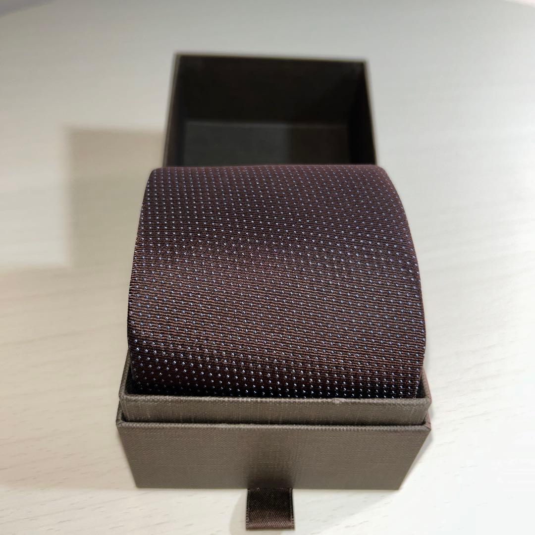 PATEK PHILIPPE ブラウン ドットネクタイ