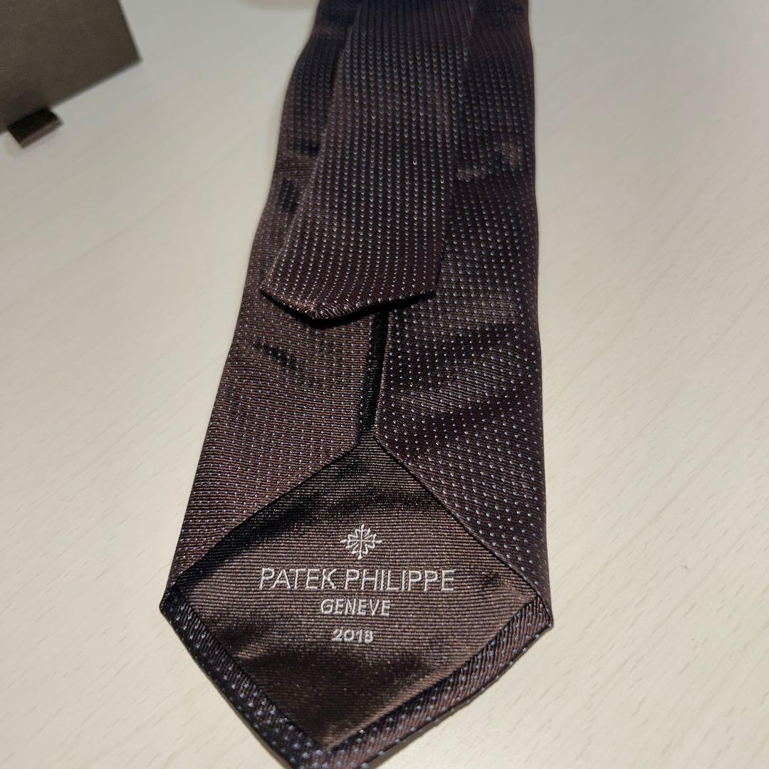 PATEK PHILIPPE ブラウン ドットネクタイ