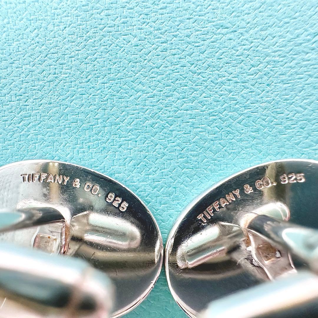 Tiffany オーバル　楕円　シルバー　カフス　Ag925 カフリンクス