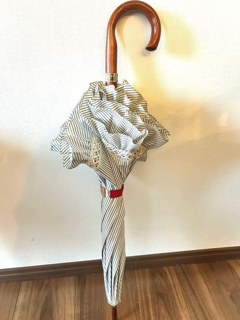 ポロラルフローレン パラソル 日傘 晴雨兼用 ポニー刺繍 ストライプ