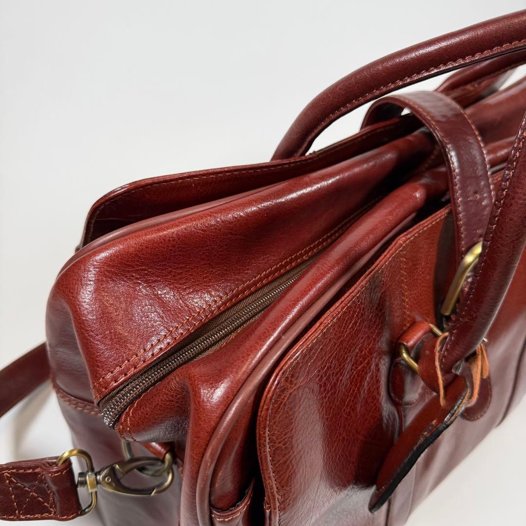 【美品】スノビスト　ボストンバッグ　2way オールレザー　ブラウン　メンズ