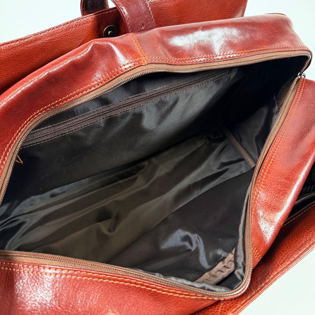 【美品】スノビスト　ボストンバッグ　2way オールレザー　ブラウン　メンズ