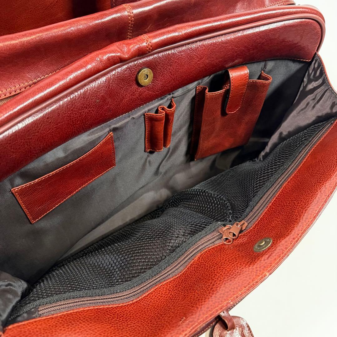 【美品】スノビスト　ボストンバッグ　2way オールレザー　ブラウン　メンズ