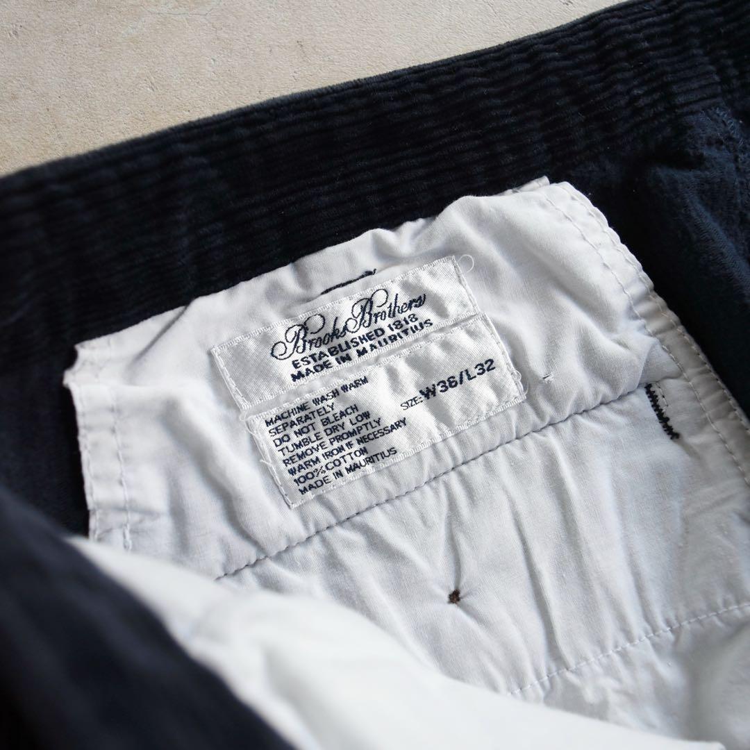 90s ブルックスブラザーズ ノータック コーデュロイスラックス W36 L32