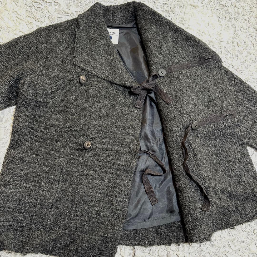 美品　プランテーション　ウール ダブル ブレスト コート　ヴィンテージ　日本製