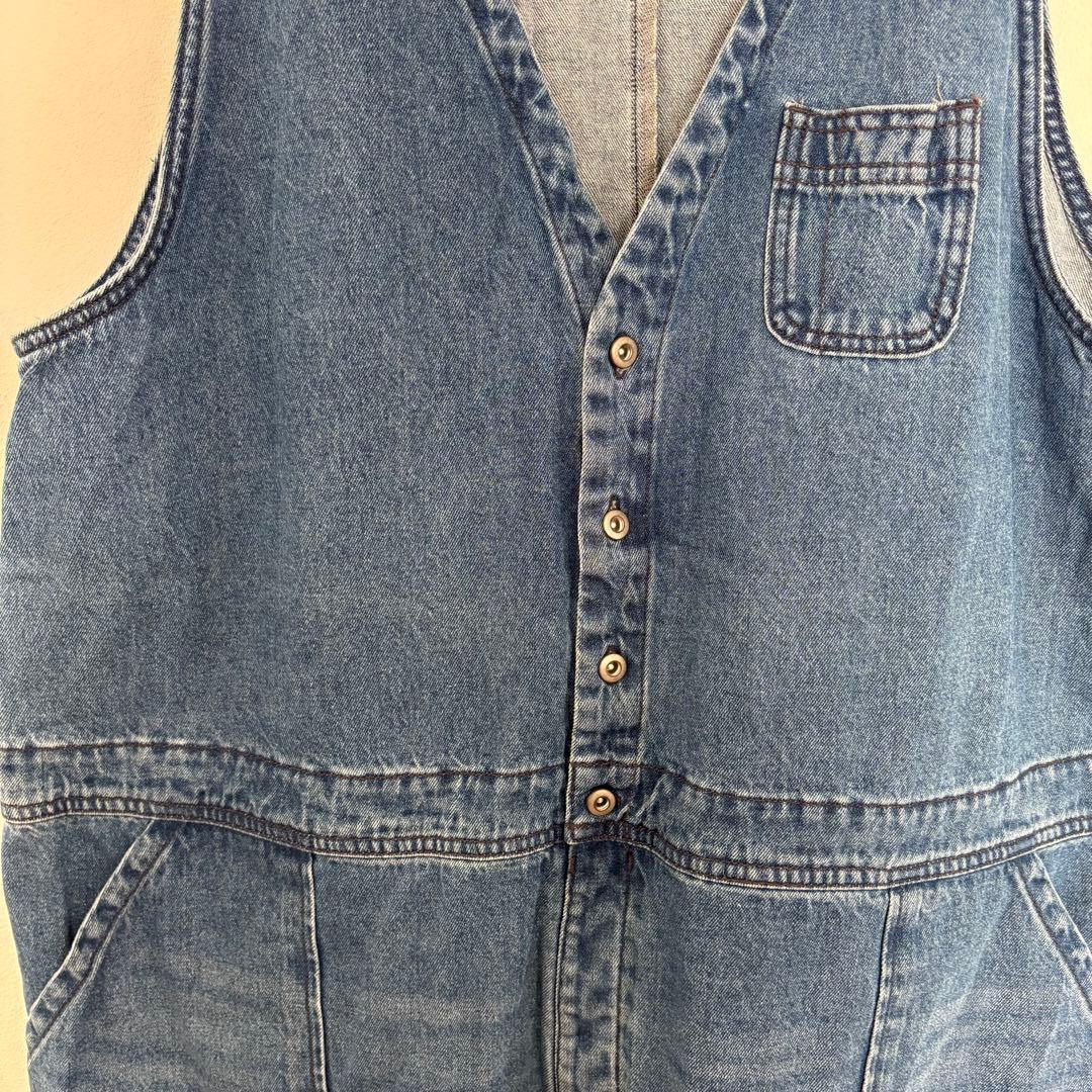 美品✨ソウルベリー 店長のデニムなサロペット 大きいサイズ ３L ブルー
