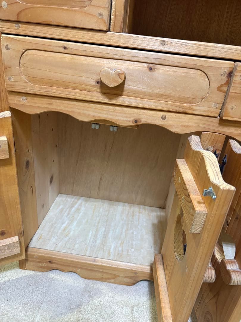 カントリー家具　ハート　チェスト　キャビネット
