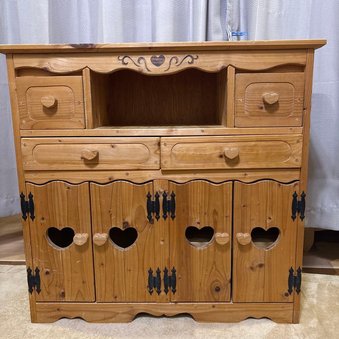 カントリー家具　ハート　チェスト　キャビネット