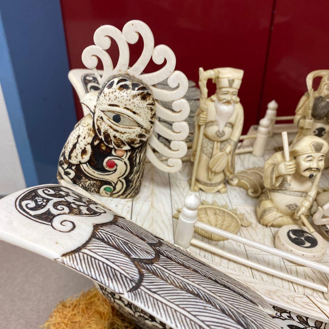 極上　七福神　宝船　高さ約70㎝（台込）　約10kg 東さ7-1219☆2F