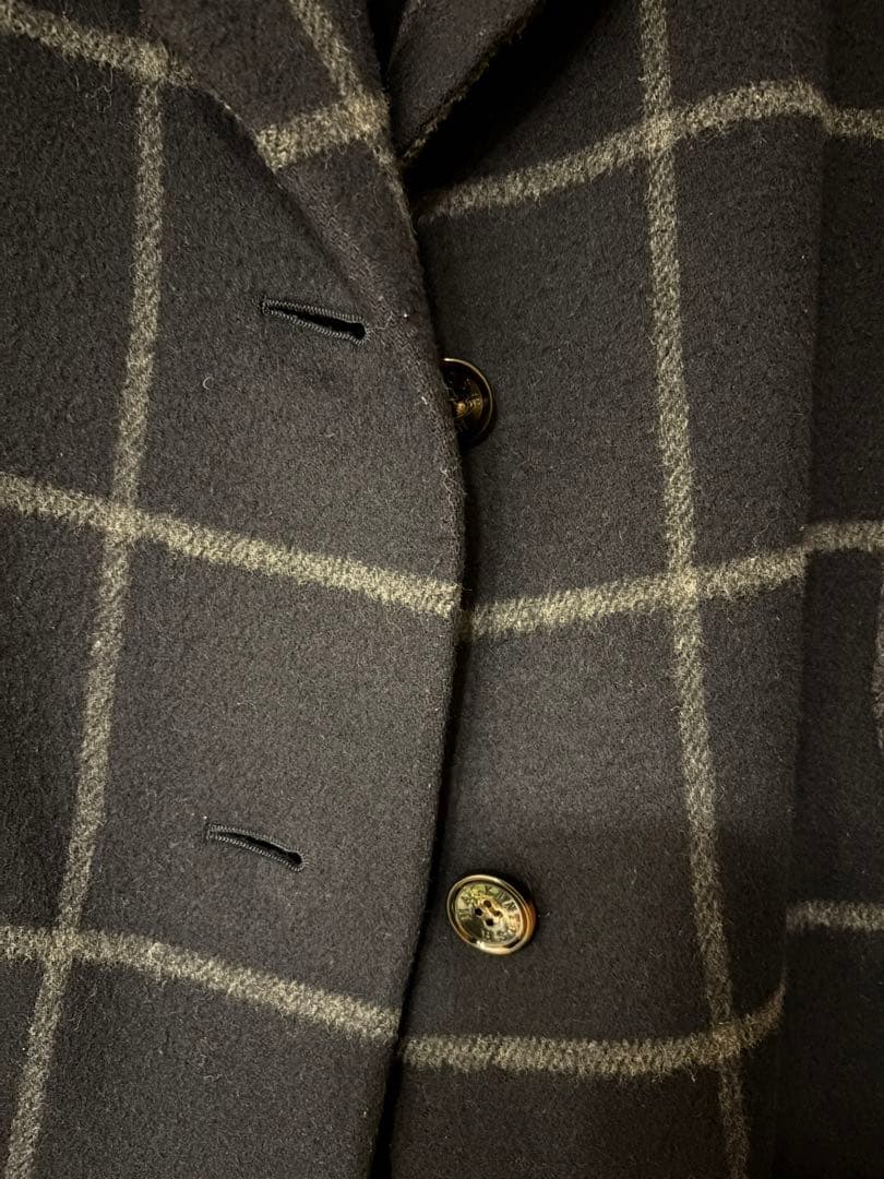 MACKINTOSH LONDON チェスターコート ウール100% チェック柄