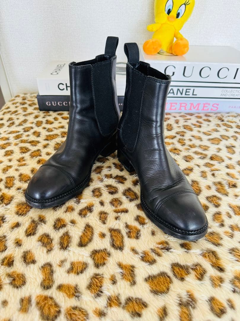 ‪☆期間限定めちゃ値下げ‪☆正規品CHANELサイドゴアブーツ 36 23cm