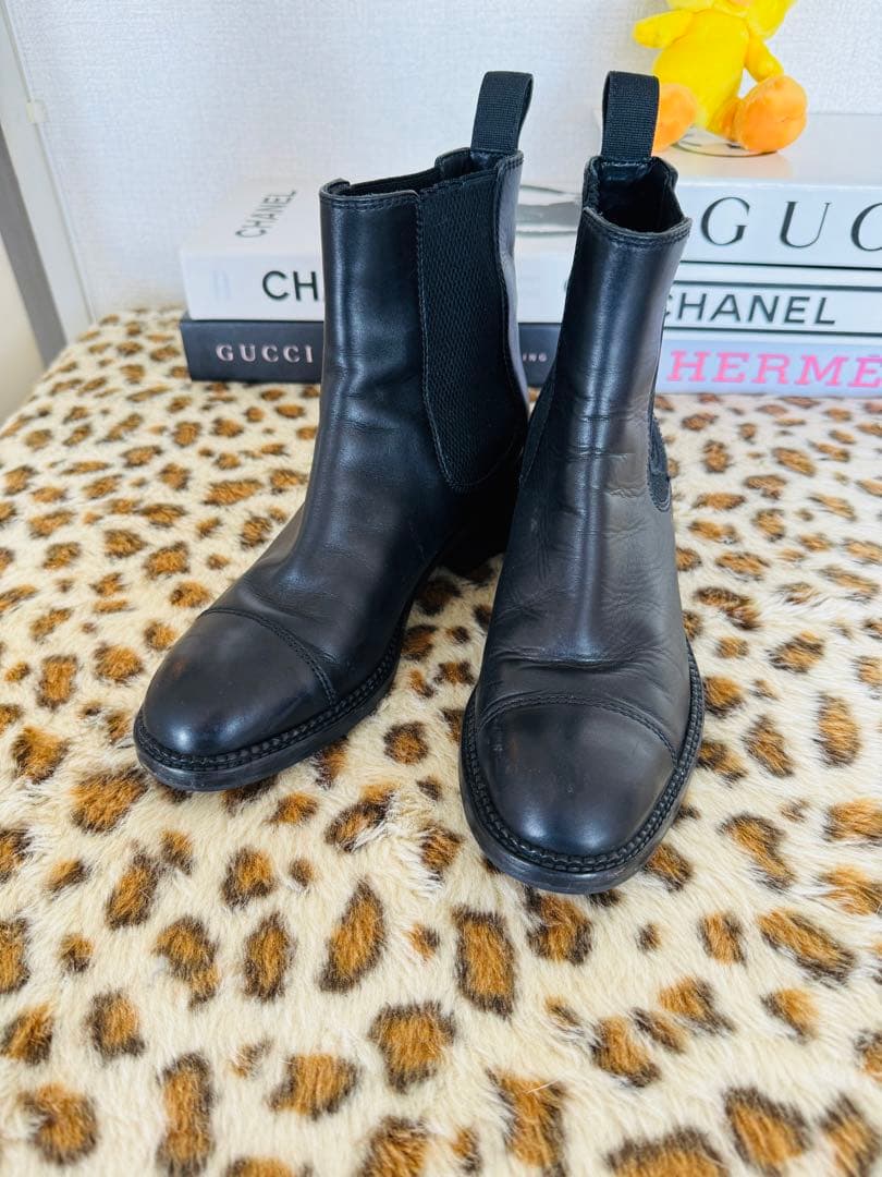 ‪☆期間限定めちゃ値下げ‪☆正規品CHANELサイドゴアブーツ 36 23cm