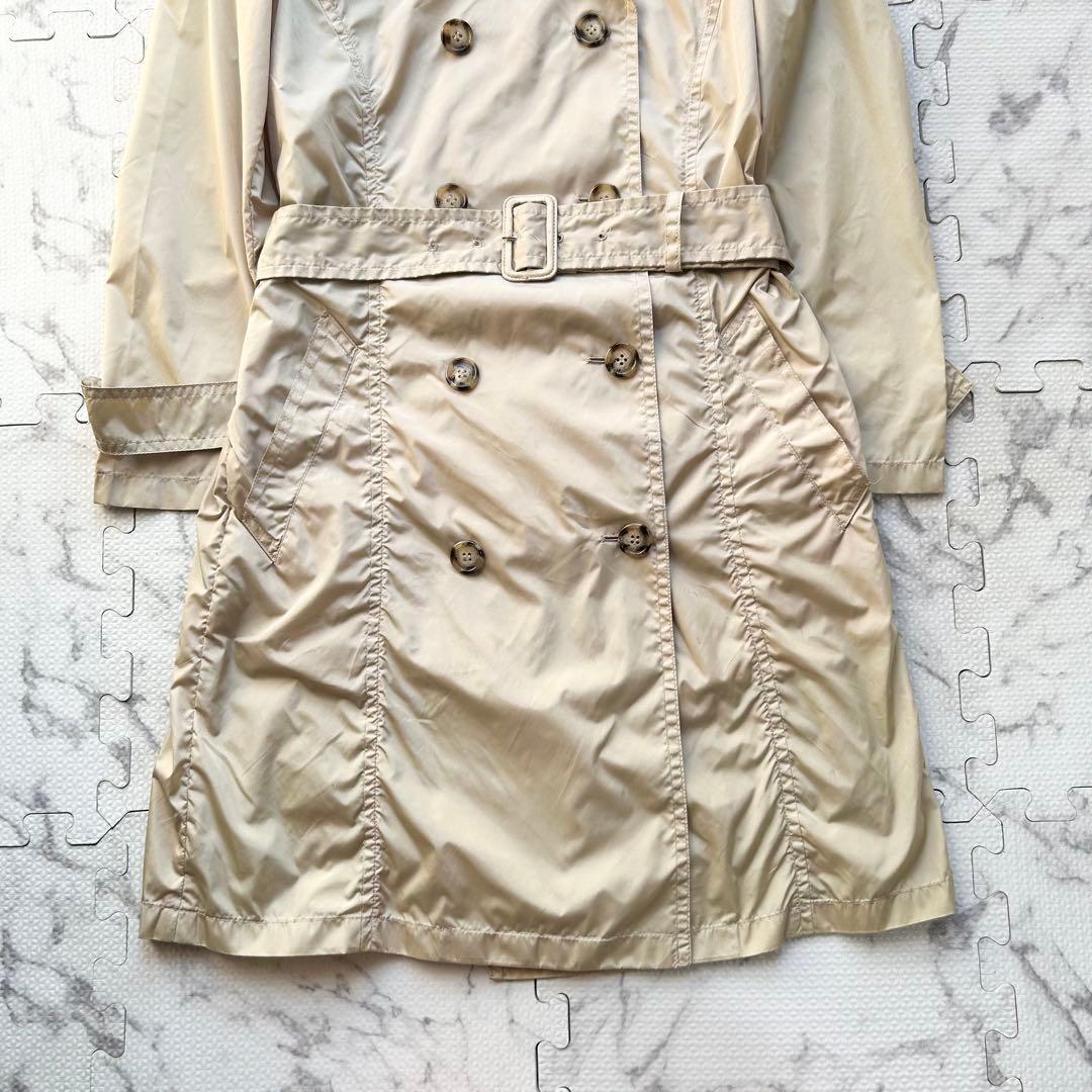 希少♡ プラダ ナイロン トレンチコート ダブルボタン ベージュ 38