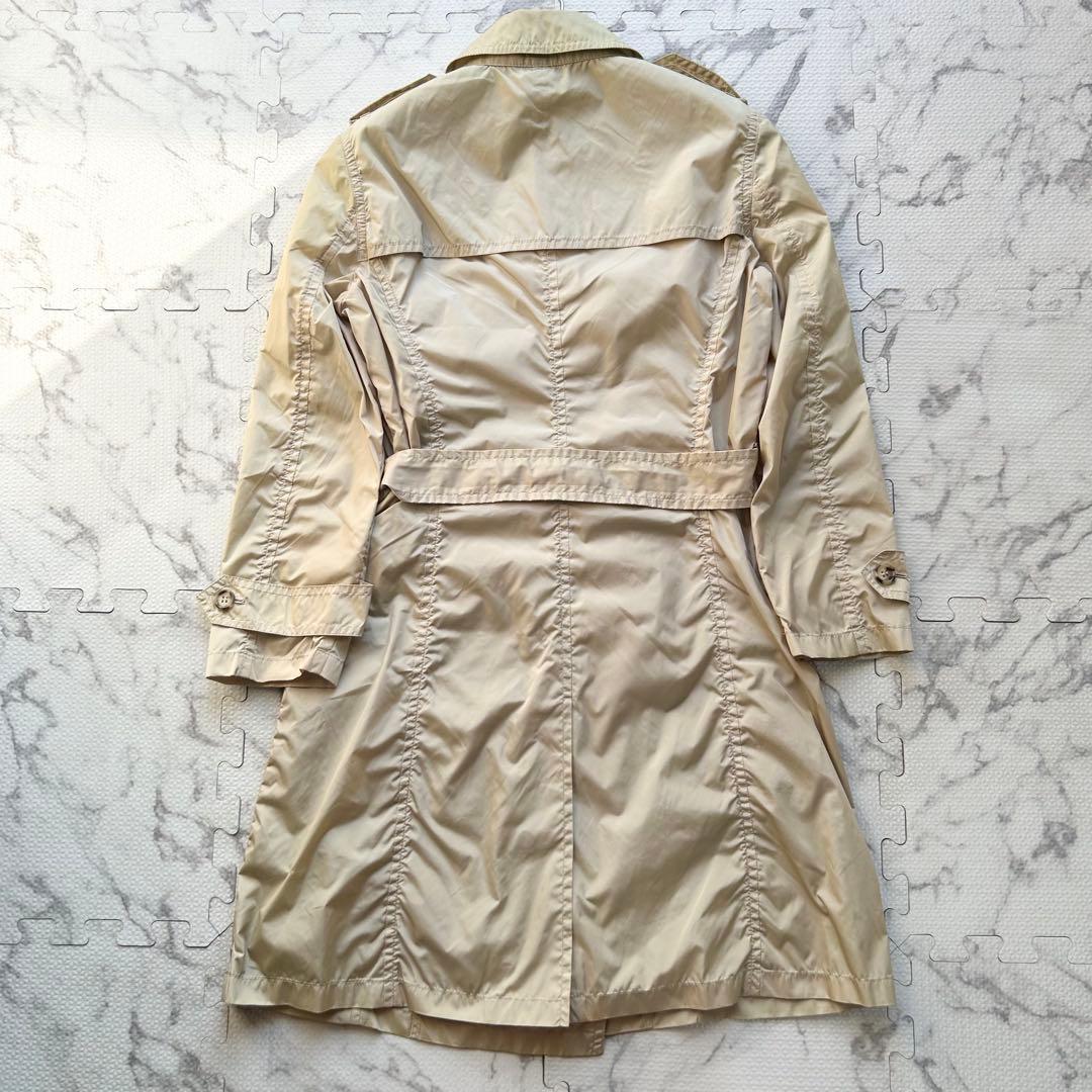 希少♡ プラダ ナイロン トレンチコート ダブルボタン ベージュ 38