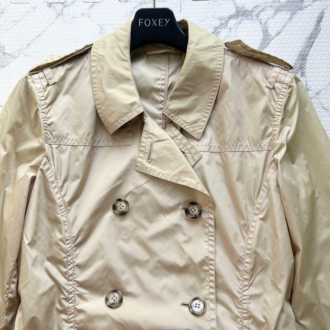希少♡ プラダ ナイロン トレンチコート ダブルボタン ベージュ 38