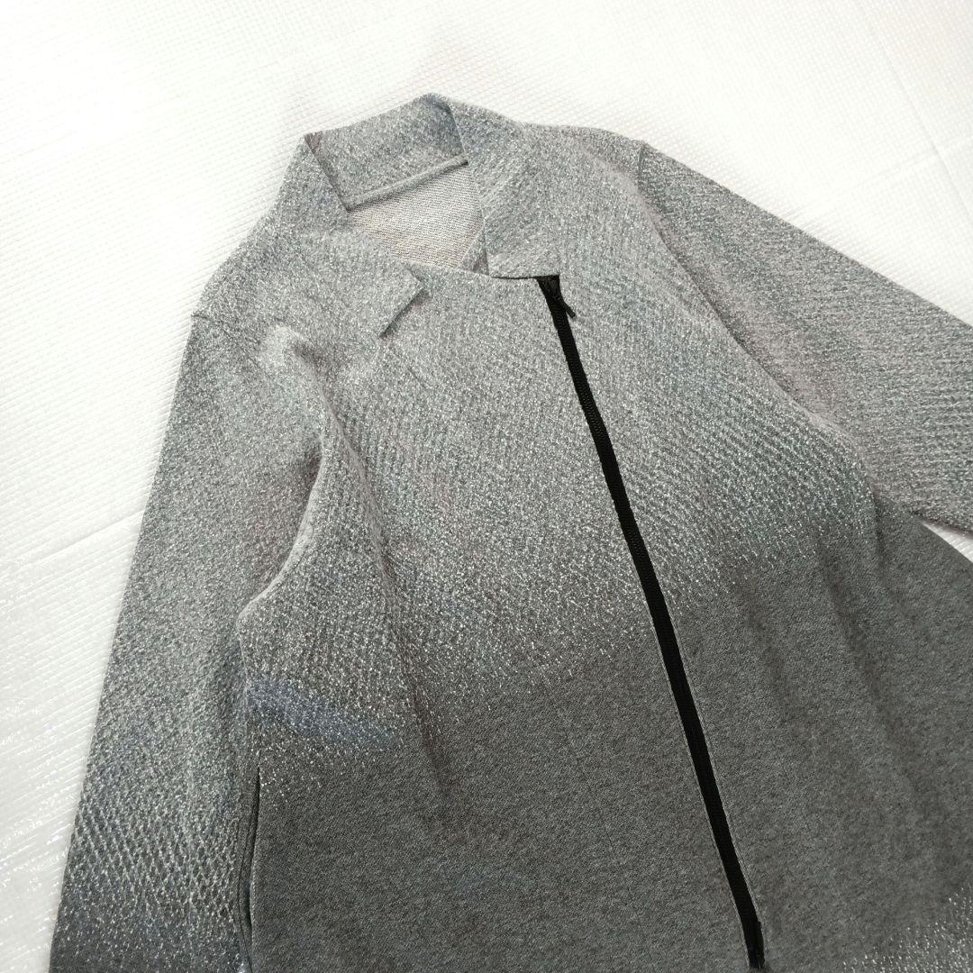 極美品◆芽風 センソユニコ ジャージーフレアコート 圧縮フェルト加工 切り替え
