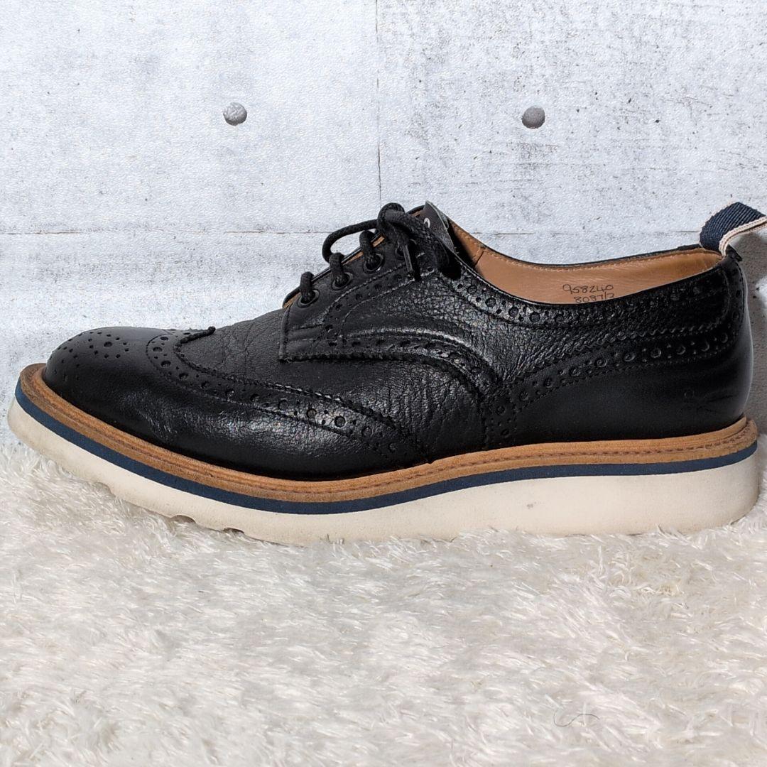 【極美品 激レア】デンハム　トリッカーズ　コラボ　ウイングチップ　デニム　黒