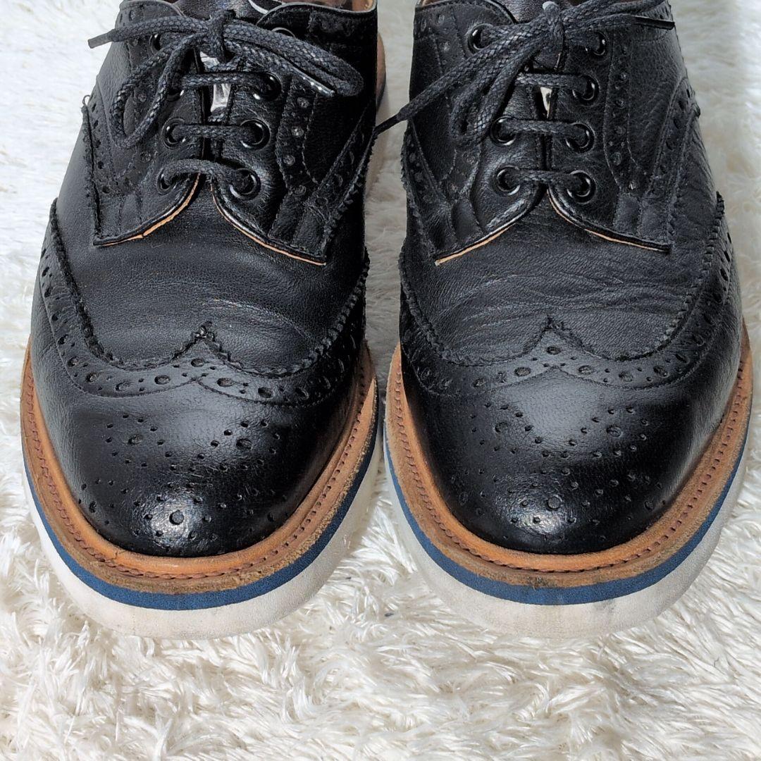 【極美品 激レア】デンハム　トリッカーズ　コラボ　ウイングチップ　デニム　黒