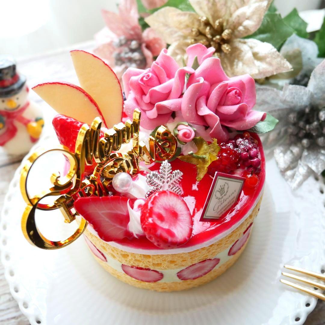 【ルブの森★様】フェイクスイーツ◆苺＆ピスタチオムースフレジェ風X'masケーキ