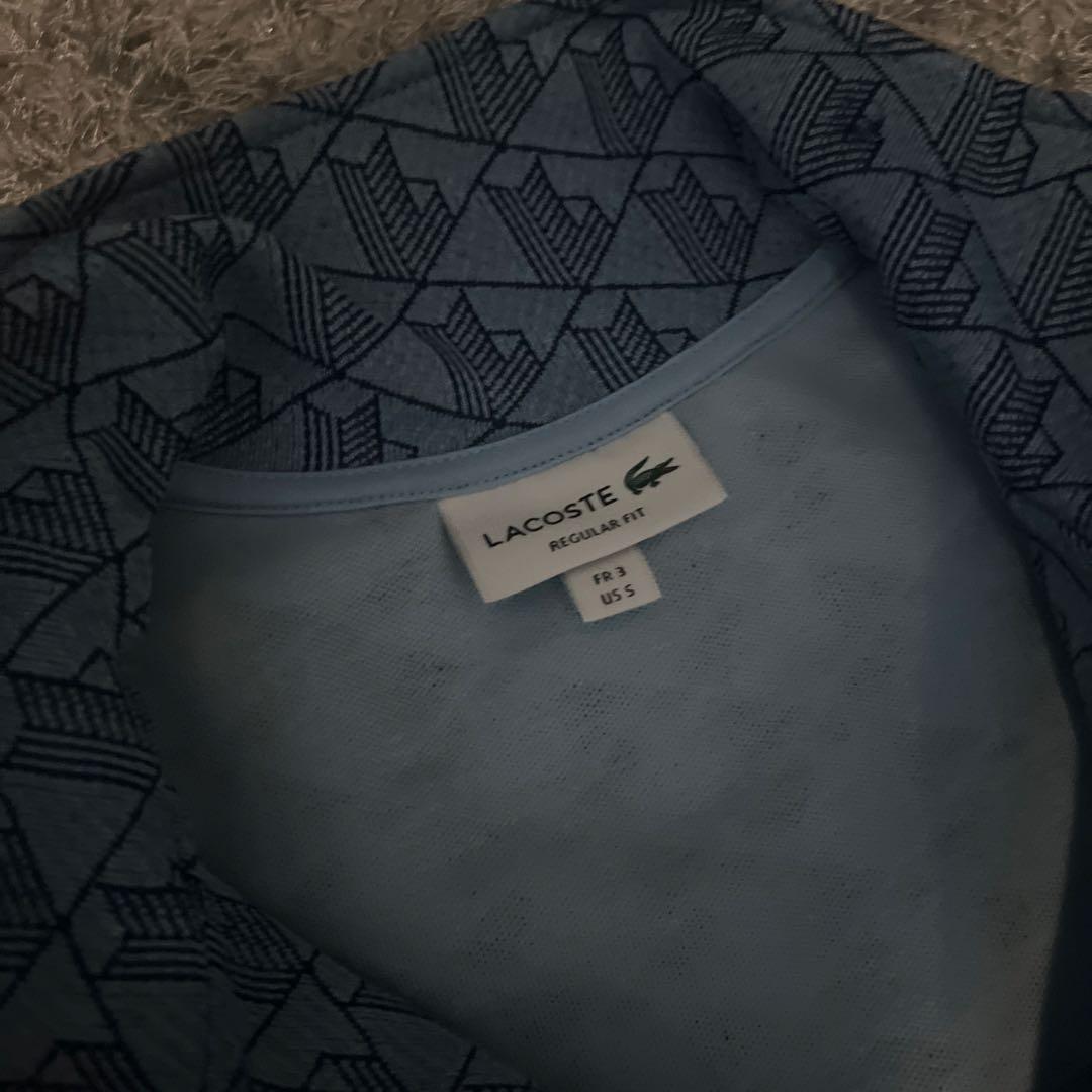 LACOSTEモノグラムトラックセットアップブルー