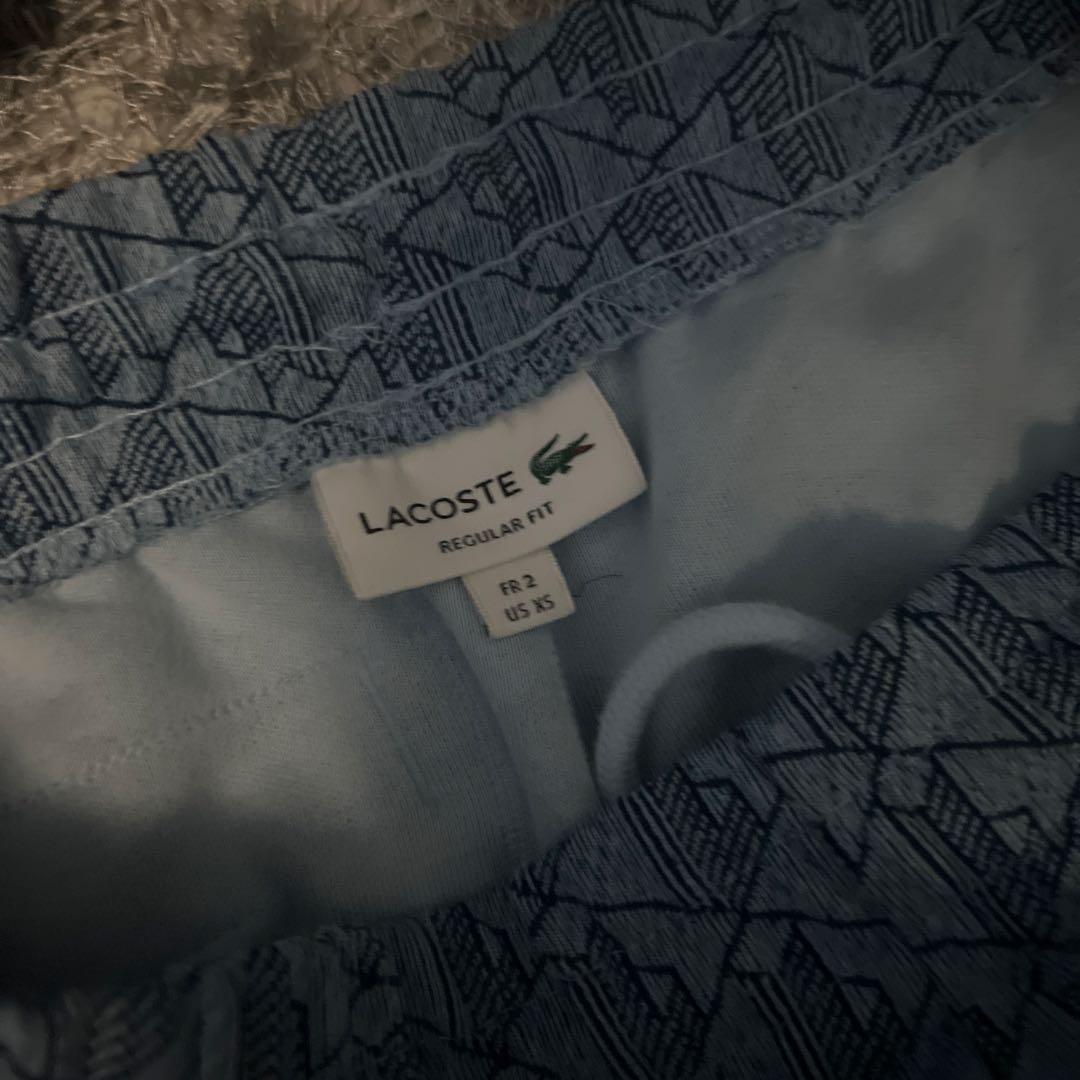 LACOSTEモノグラムトラックセットアップブルー