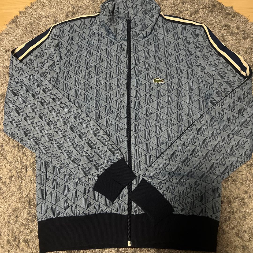 LACOSTEモノグラムトラックセットアップブルー