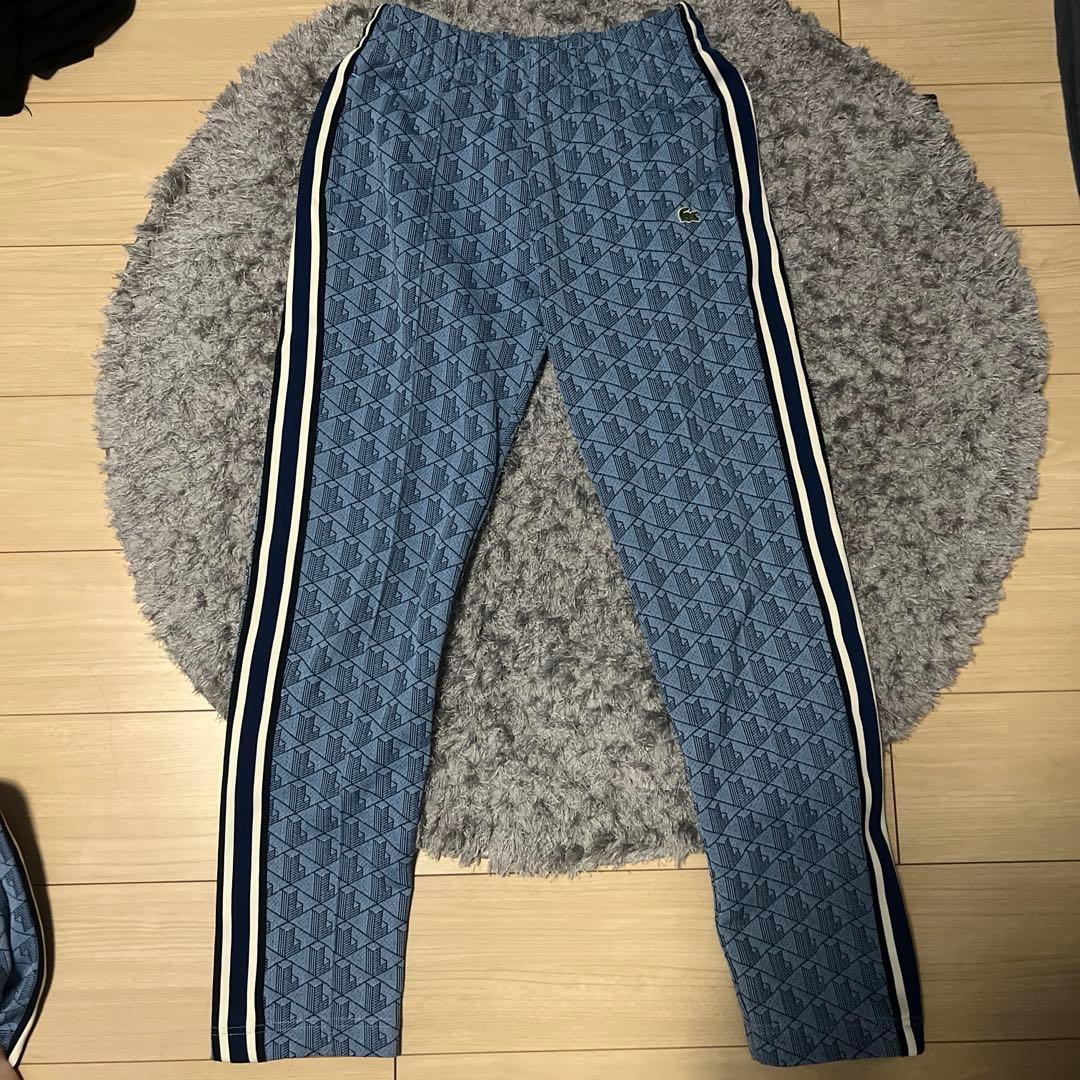 LACOSTEモノグラムトラックセットアップブルー
