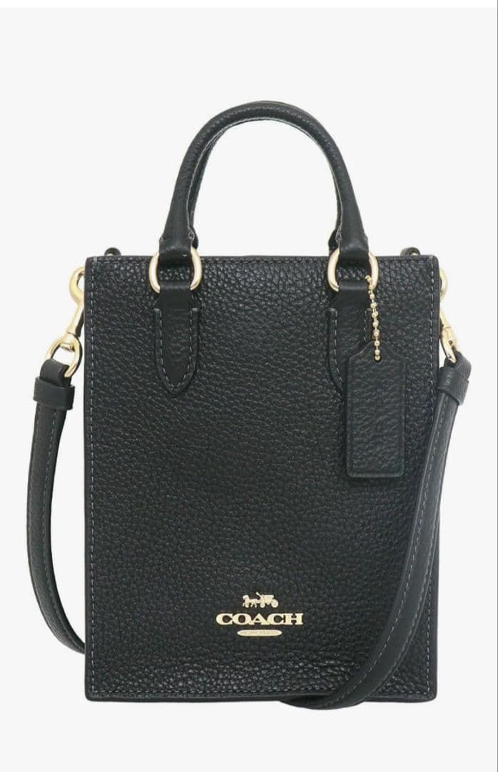 COACH 2wayショルダーバッグ ノース　サウス　ミニ　トート　ブラック