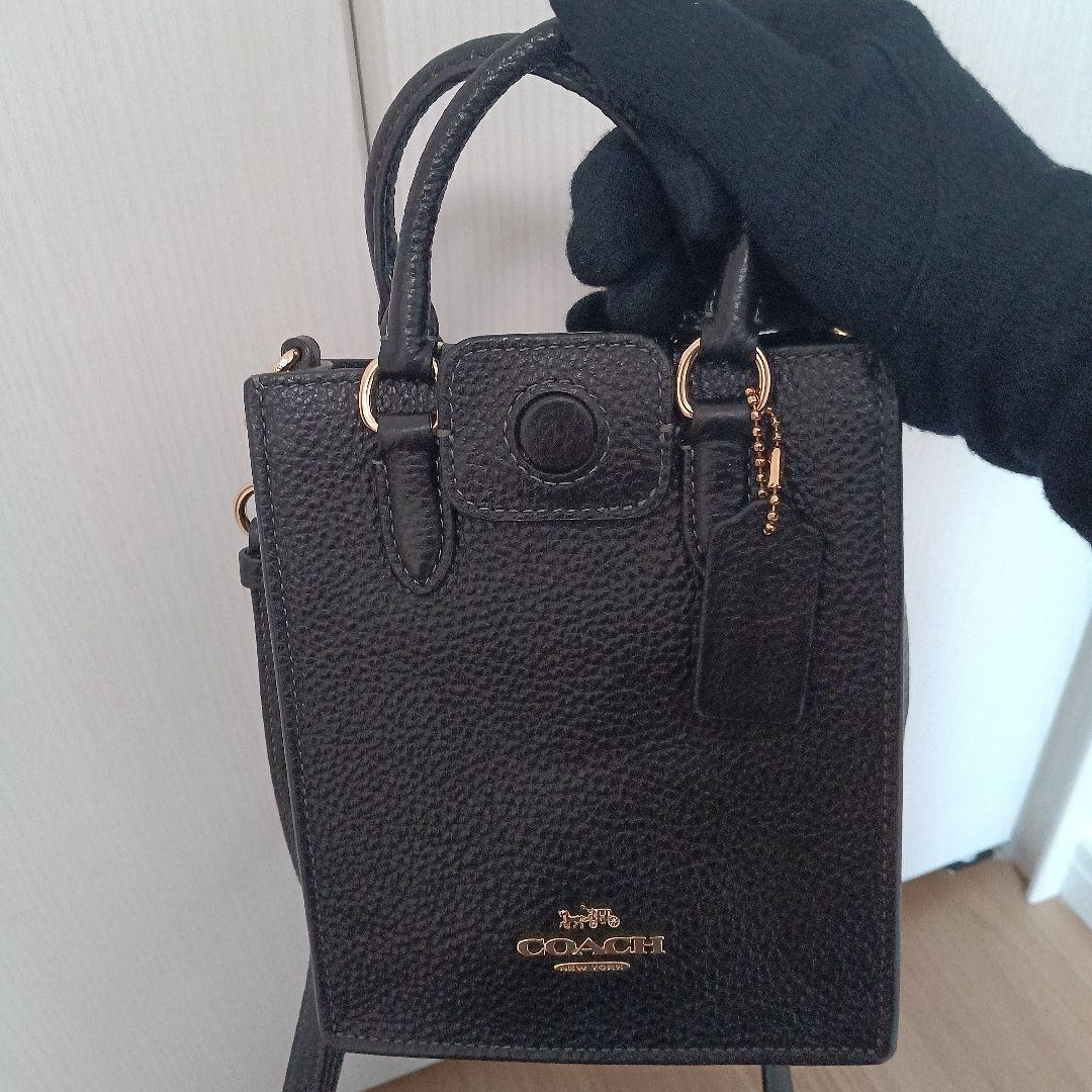 COACH 2wayショルダーバッグ ノース　サウス　ミニ　トート　ブラック